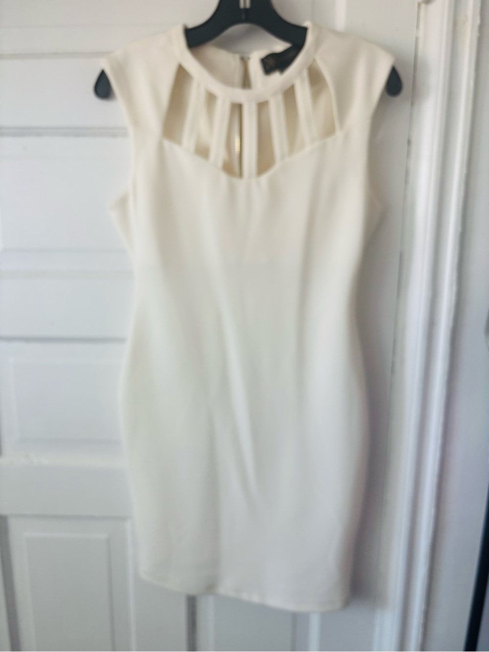 Kardashian Kollection Cream Cutout Mini Dress